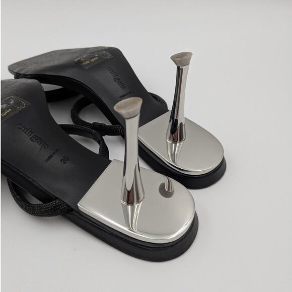 Cult Gaia Anya Embellished Iron-Heel Sandals Women's Square Toe Size US8.5 EU39 - Picture 9 of 16